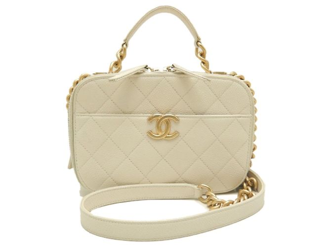 Borsa a tracolla vanity bianca Chanel Bianco - vista 2