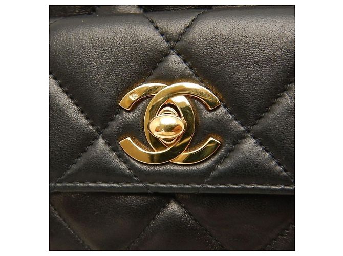 Zaino Chanel Matelassé in agnello nero - vista 16