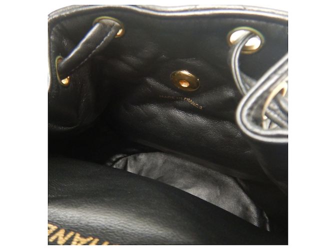 Zaino Chanel Matelassé in agnello nero - vista 21