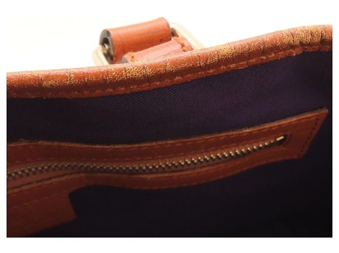 Borsa Tote Mini GUCCI Sherry Line Beige Arancione Porpora - vista 11