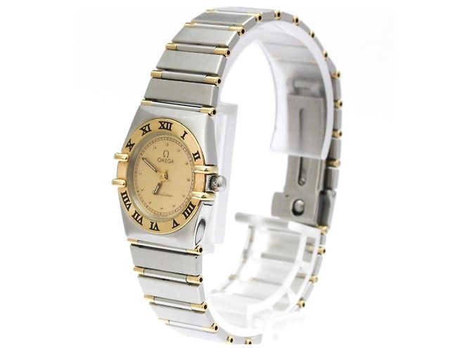 Relógio OMEGA Constellation em ouro 18K e aço para mulher - vista 2