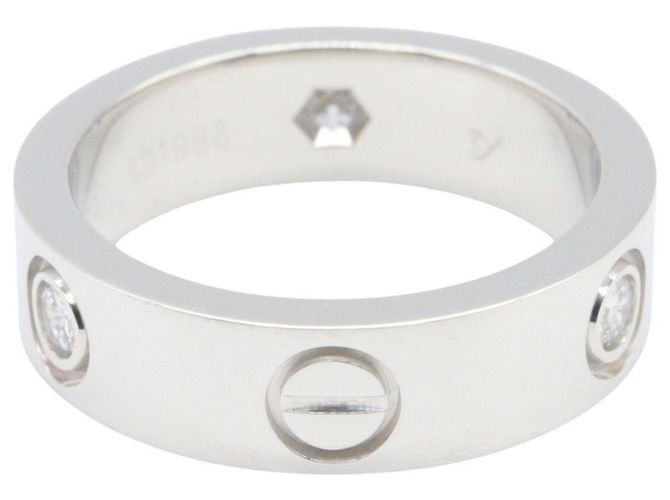 Anel Love da Cartier em ouro branco 18K Prata - vista 3