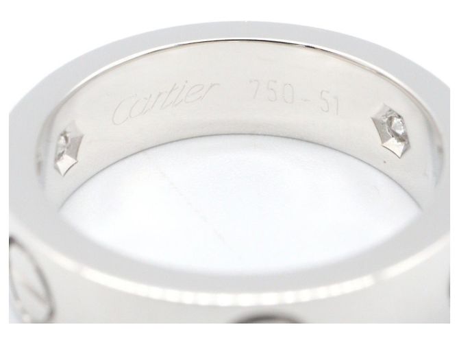 Anel Love da Cartier em ouro branco 18K Prata - vista 4