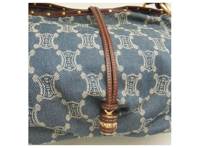 Céline Celine Bittersweet Paris Macadam Handtasche Braun Blau - Ansicht 11