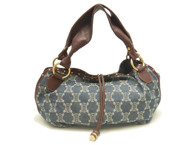 Céline Celine Bittersweet Paris Macadam Handtasche Braun Blau - Ansicht 2