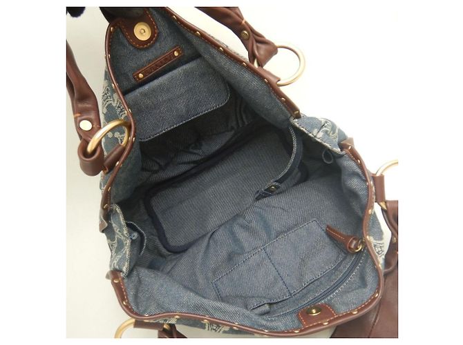 Céline Celine Bittersweet Paris Macadam Handtasche Braun Blau - Ansicht 4