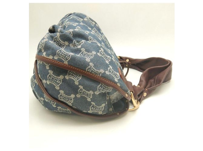 Céline Celine Bittersweet Paris Macadam Handtasche Braun Blau - Ansicht 5