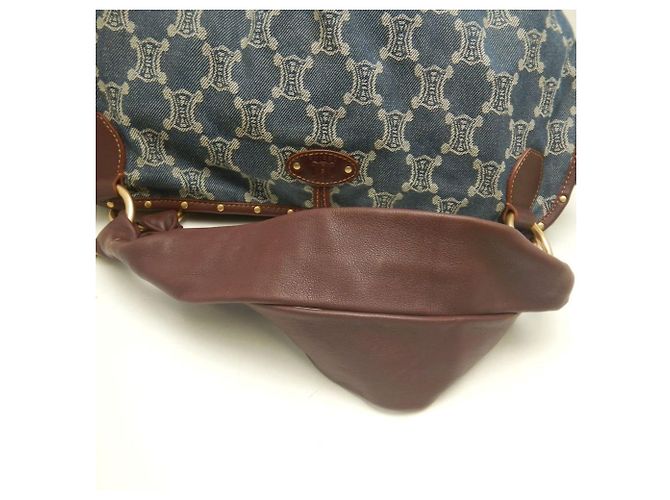 Céline Celine Bittersweet Paris Macadam Handtasche Braun Blau - Ansicht 7
