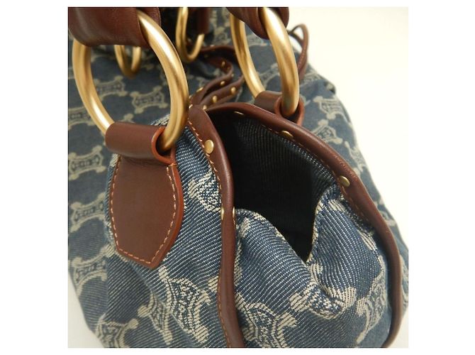 Céline Celine Bittersweet Paris Macadam Handtasche Braun Blau - Ansicht 9
