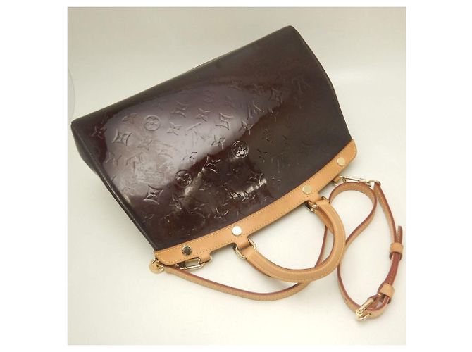 Borsa Louis Vuitton Monogram Vernis Blair MM Bordò - vista 3