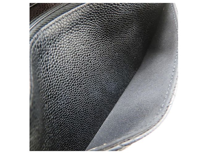 Wallet a catena in pelle di vitello martellata nera Chanel Nero - vista 13