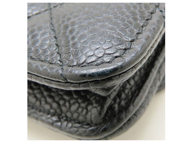 Wallet a catena in pelle di vitello martellata nera Chanel Nero - vista 25
