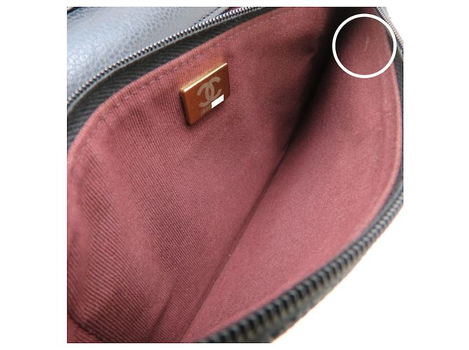 Portafoglio con catena in pelle di vitello martellata nera Chanel Nero - vista 11
