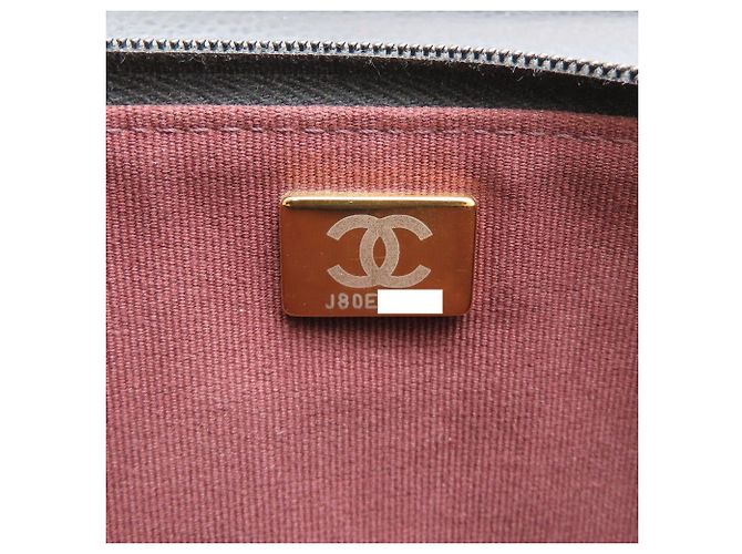 Portafoglio con catena in pelle di vitello martellata nera Chanel Nero - vista 12