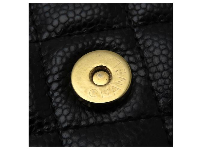 Portafoglio con catena in pelle di vitello martellata nera Chanel Nero - vista 16