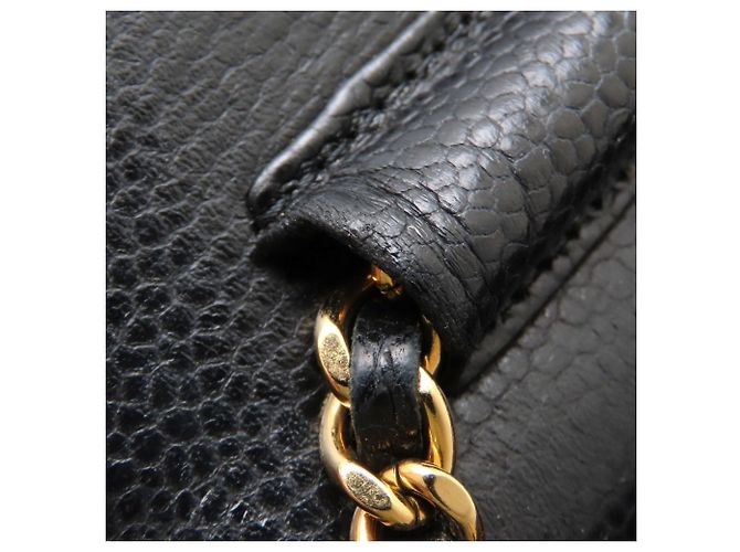 Portafoglio con catena in pelle di vitello martellata nera Chanel Nero - vista 17