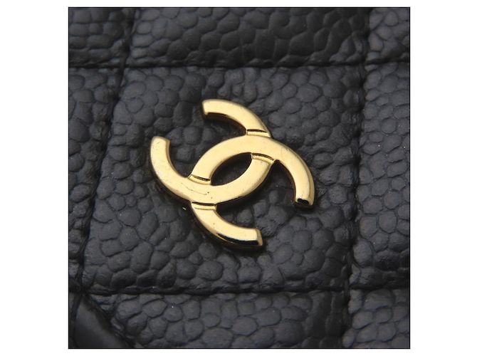 Portafoglio con catena in pelle di vitello martellata nera Chanel Nero - vista 21