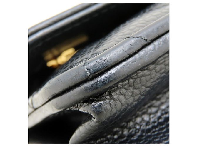 Portafoglio con catena in pelle di vitello martellata nera Chanel Nero - vista 24