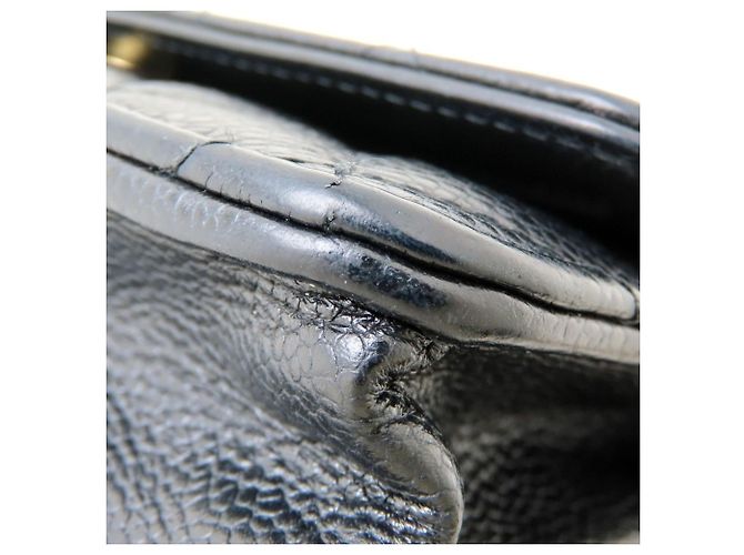 Portafoglio con catena in pelle di vitello martellata nera Chanel Nero - vista 25