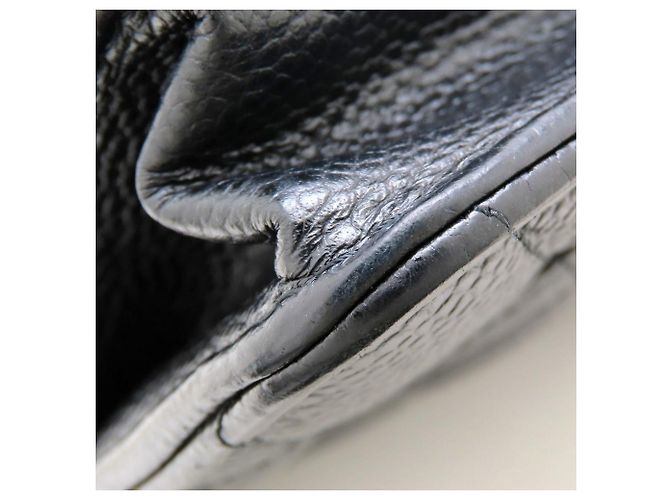 Portafoglio con catena in pelle di vitello martellata nera Chanel Nero - vista 26