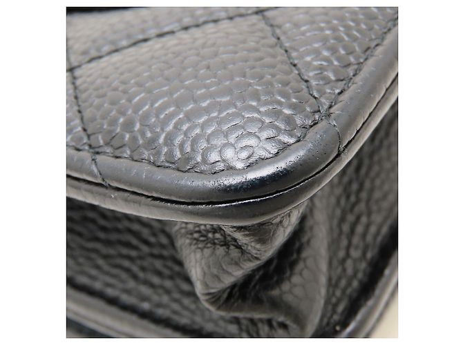 Portafoglio con catena in pelle di vitello martellata nera Chanel Nero - vista 28