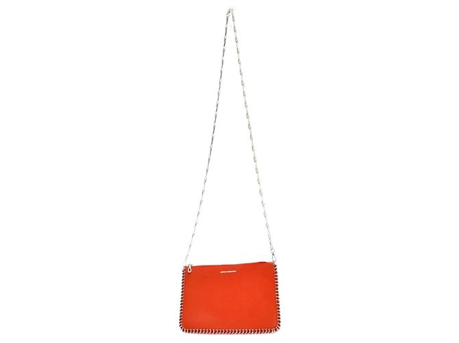 Paco Rabanne Borsa a tracolla in pelle arancione - vista 2