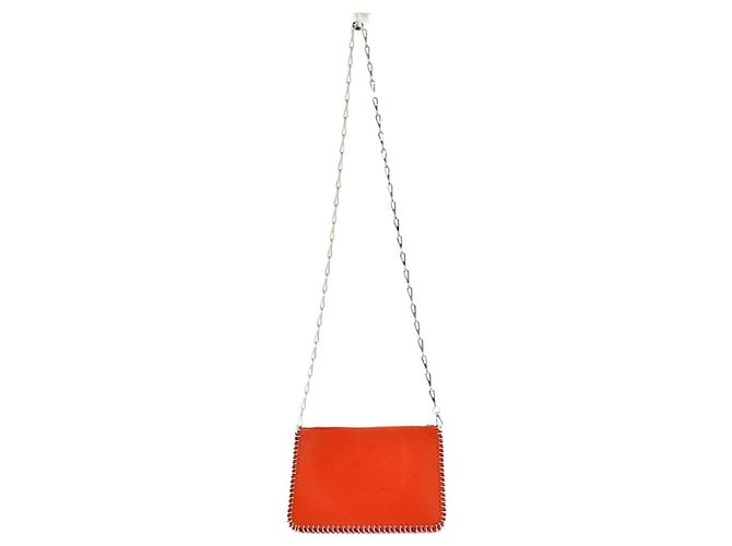 Paco Rabanne Borsa a tracolla in pelle arancione - vista 7