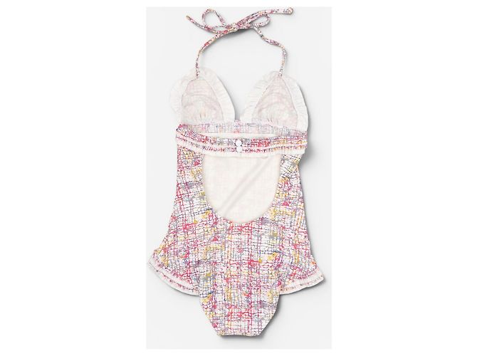 Maiô Chanel by Karl Lagerfeld 05C One Piece com as costas abertas e babados - vista 2