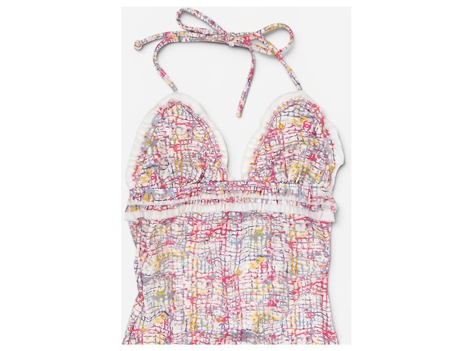 Maiô Chanel by Karl Lagerfeld 05C One Piece com as costas abertas e babados - vista 3