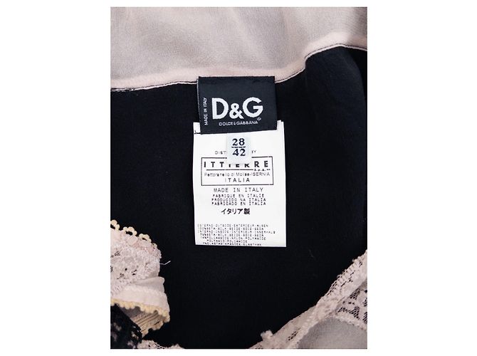 Top de tirantes de encaje de doble capa Dolce & Gabbana de los años 2000 Negro - vista 4