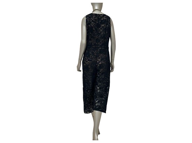Timeless Chanel Schwarzer Spitzen-Abendjumpsuit - Größe 44 Gebraucht - Ansicht 3