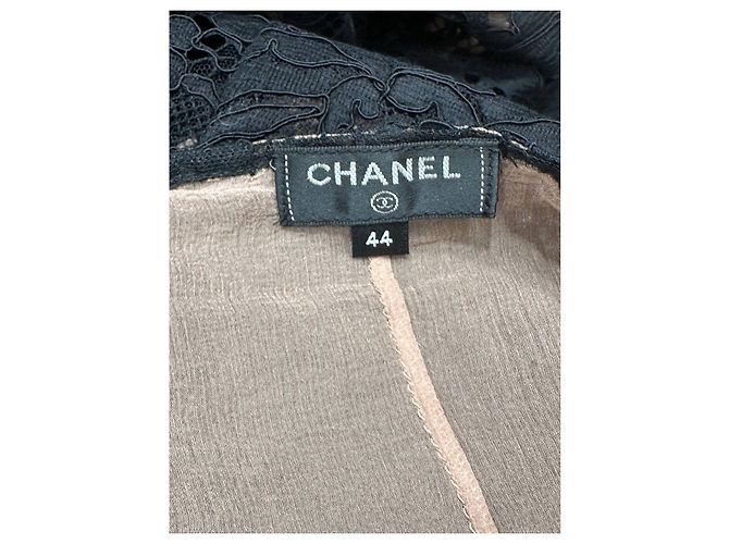 Timeless Chanel Schwarzer Spitzen-Abendjumpsuit - Größe 44 Gebraucht - Ansicht 7