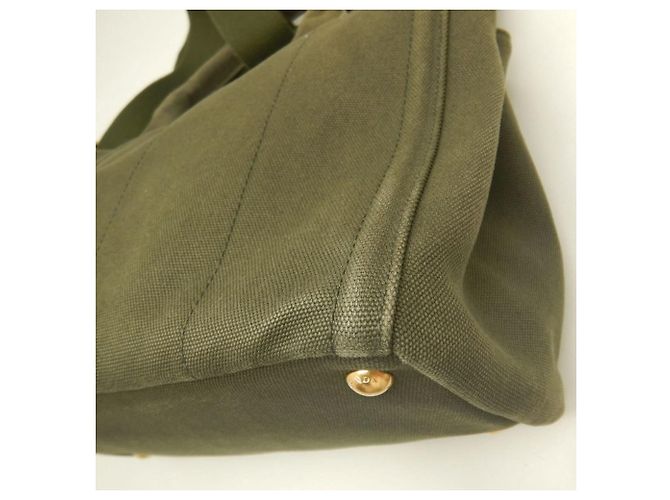 PRADA Canapa Tote PM Bijou B2439O Bolsa Verde Caqui - vista 13