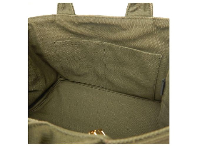 PRADA Canapa Tote PM Bijou B2439O Bolsa Verde Caqui - vista 15