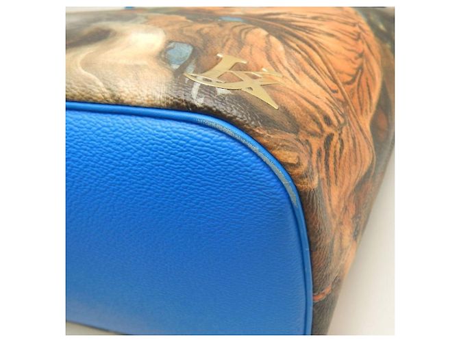 Borsa Tote Louis Vuitton Masters Collection Monogram Certy Neverfull MM Blu - vista 14