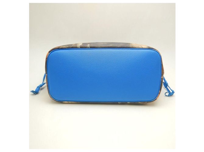 Borsa Tote Louis Vuitton Masters Collection Monogram Certy Neverfull MM Blu - vista 6
