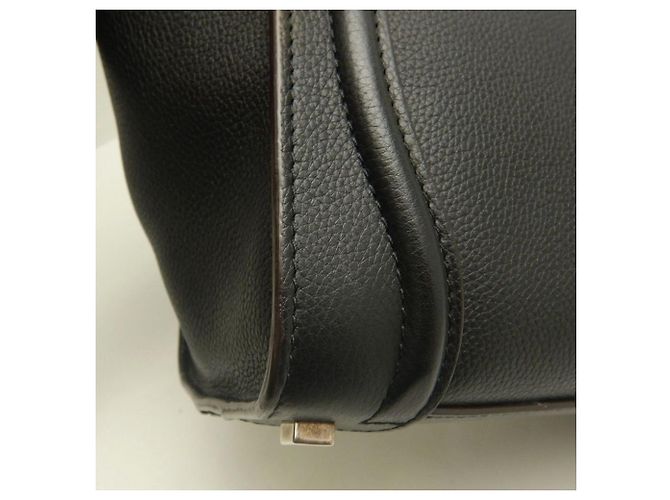 Luggage Céline Celine Leder Tote Bag Schwarz - Ansicht 11