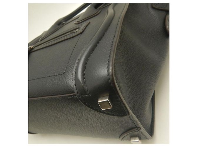 Luggage Céline Celine Leder Tote Bag Schwarz - Ansicht 13