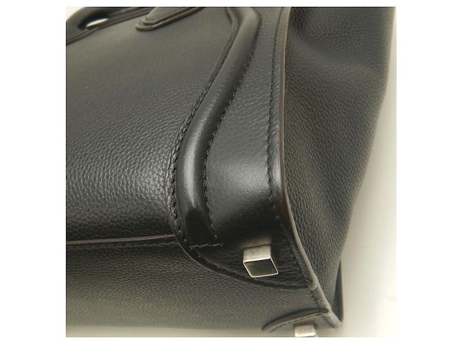 Luggage Céline Celine Leder Tote Bag Schwarz - Ansicht 15