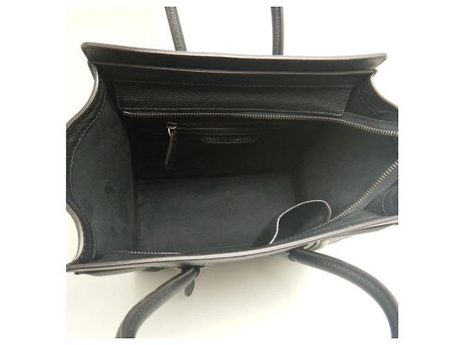 Luggage Céline Celine Leder Tote Bag Schwarz - Ansicht 4