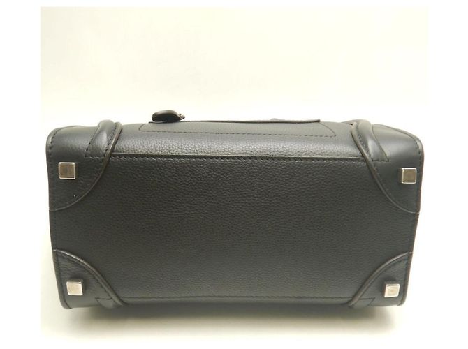 Luggage Céline Celine Leder Tote Bag Schwarz - Ansicht 6