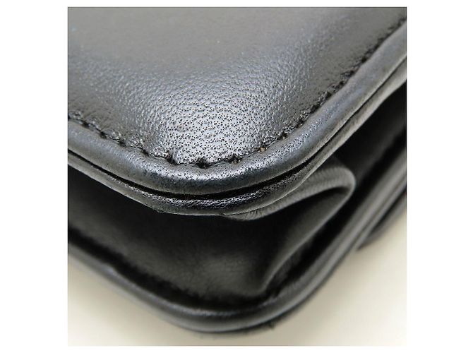 Portafoglio con catena in agnello nero Chanel - vista 21