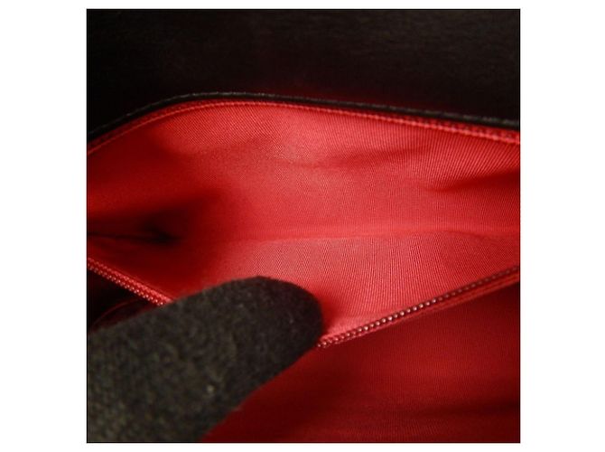 Borsa a tracolla Chanel in agnello nero - vista 22