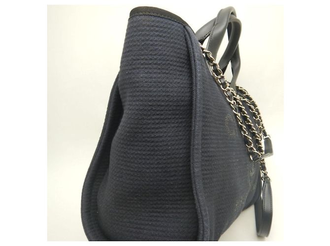 Chanel Deauville MM Tote Bag Schwarz - Ansicht 11
