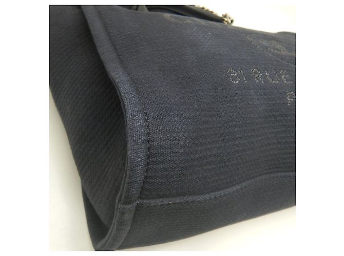 Chanel Deauville MM Tote Bag Schwarz - Ansicht 12