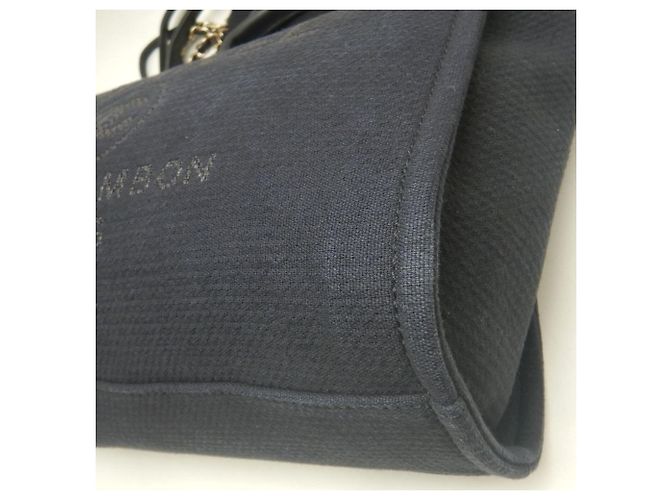 Chanel Deauville MM Tote Bag Schwarz - Ansicht 13