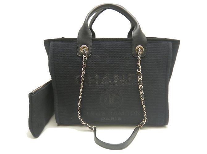 Chanel Deauville MM Tote Bag Schwarz - Ansicht 2
