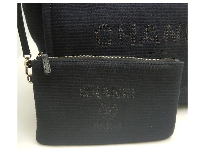 Chanel Deauville MM Tote Bag Schwarz - Ansicht 21