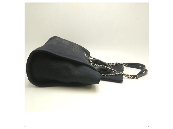 Chanel Deauville MM Tote Bag Schwarz - Ansicht 5