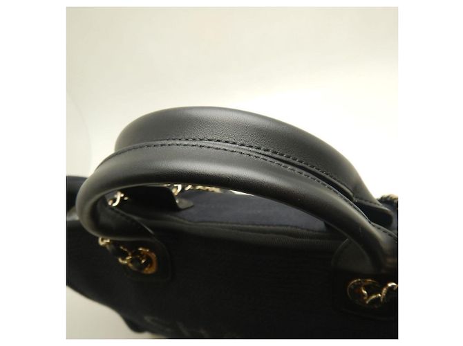 Chanel Deauville MM Tote Bag Schwarz - Ansicht 8